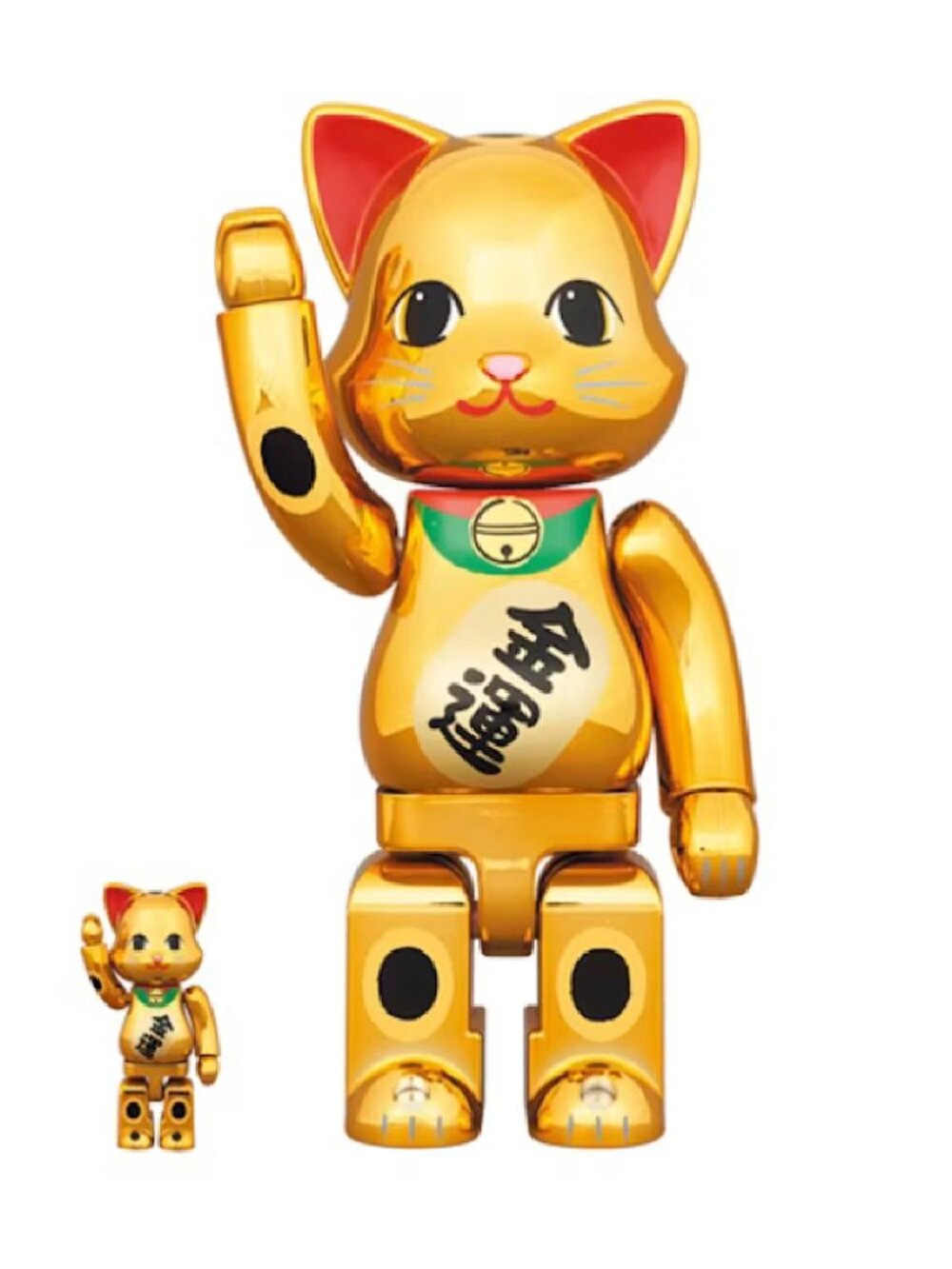 Bearbrick Nyabrick Lucky Cat Gold 400% & 100% SET Medicom Toy